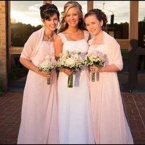 Long Bridesmaid dress sweetheart neckline